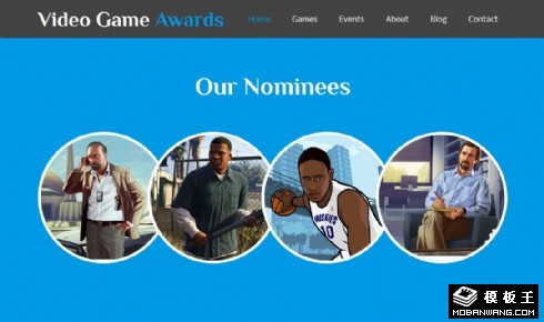 游戏视频介绍响应式网页模板