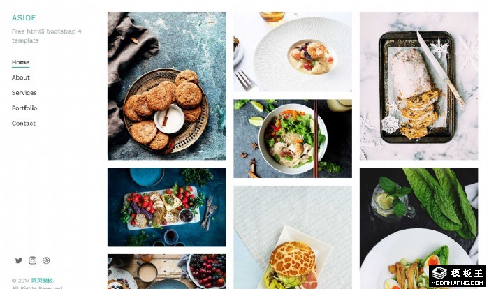 美食图库展示网页模板