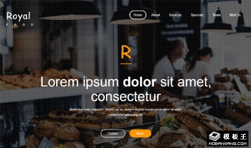 餐厅美食团队展示响应式网页模板