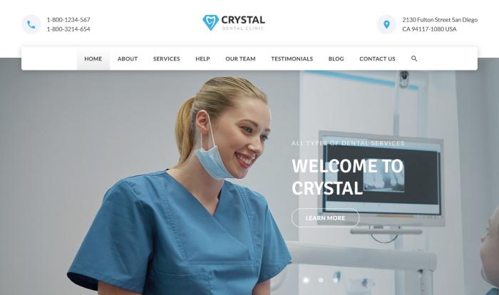 牙科口腔服务着陆页模板