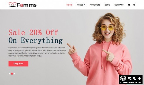 服饰促销活动商城响应式网页模板