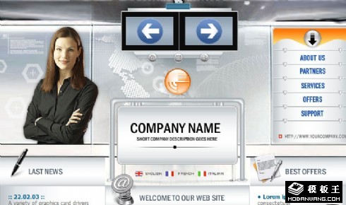 商业前沿信息网页模板