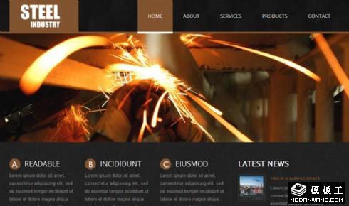 钢铁工厂网页模板
