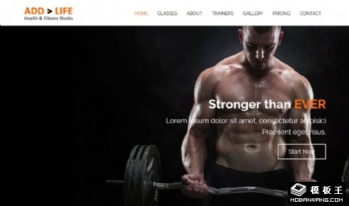 健康生活健身中心响应式网页模板