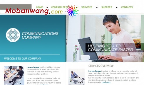 计算机通信服务公司网页模板