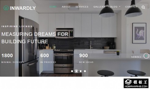 室内灯饰装饰响应式网站模板