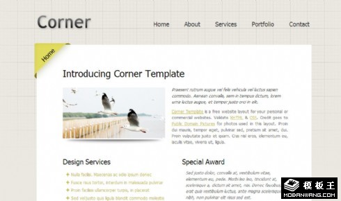 纸片信息展示网页模板