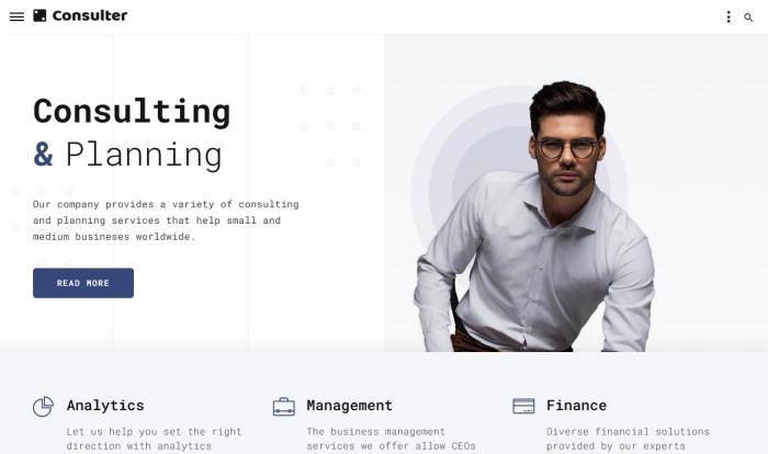 商业咨询规划领航网站模板