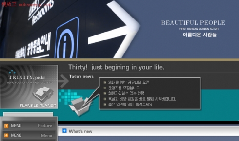 韩国影视公司网站模板