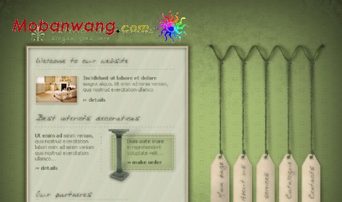 室内装饰设计企业网页模板