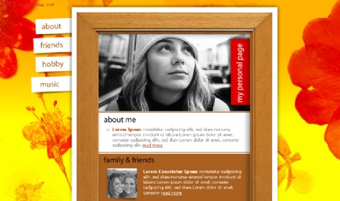 欧美女性个人主页模板