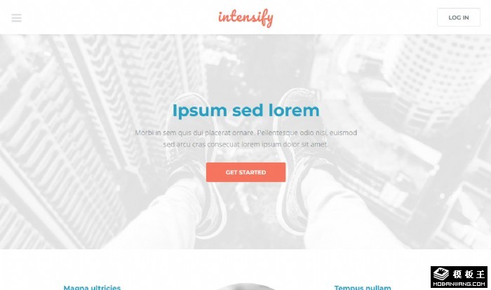 简洁明亮商务网站模板