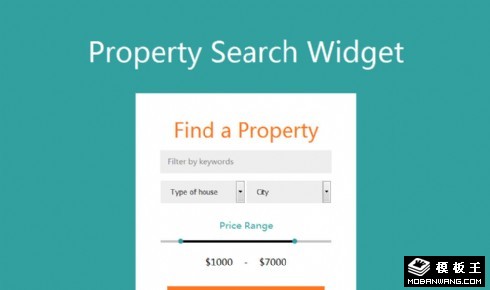 房产查询组件响应式网页模板