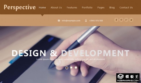 透视设计服务响应式网页模板