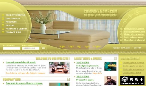 清新家居设计网页模板