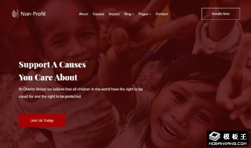 儿童慈善公益机构响应式网页模板