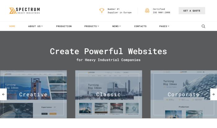 全球重工业制造专属网站模板