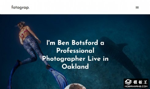 极致潜水摄影响应式网页模板