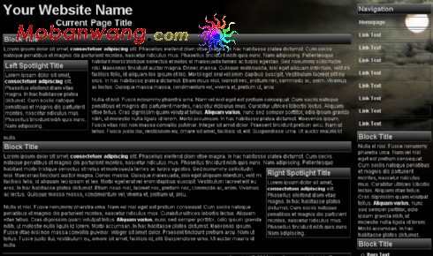 黑色企业信息网页模板