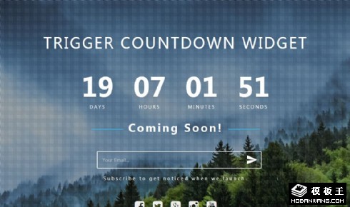 山间倒计时响应式网页模板