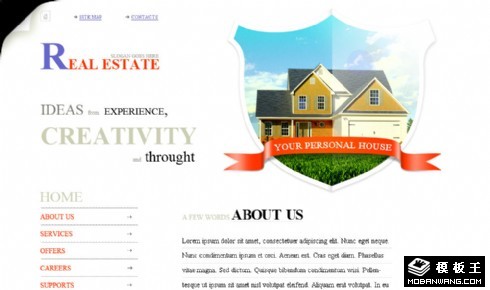 别墅房地产介绍网页模板