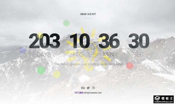 3D悬浮视觉倒计时网页模板