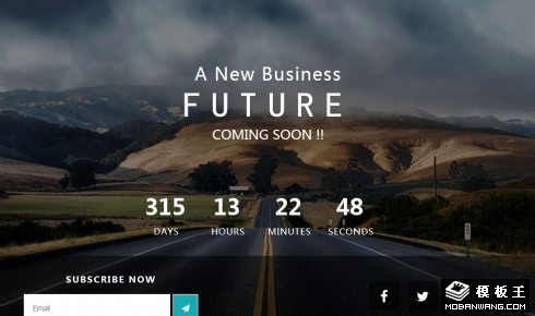 商务网站上线倒计时网页模板
