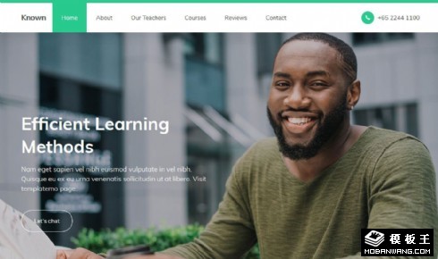 在线培训课程展示响应式网页模板