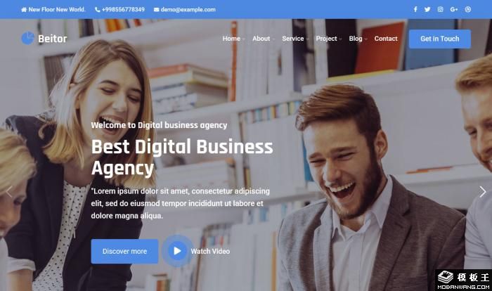 数字商务咨询服务网站模板