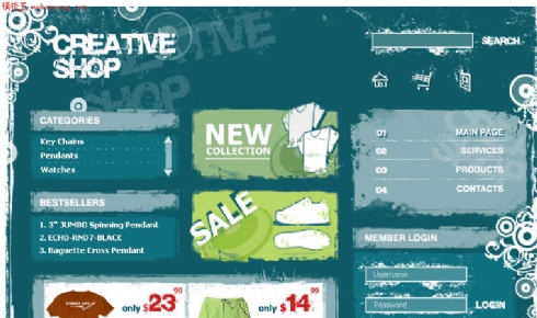 欧美网上服饰专卖模板