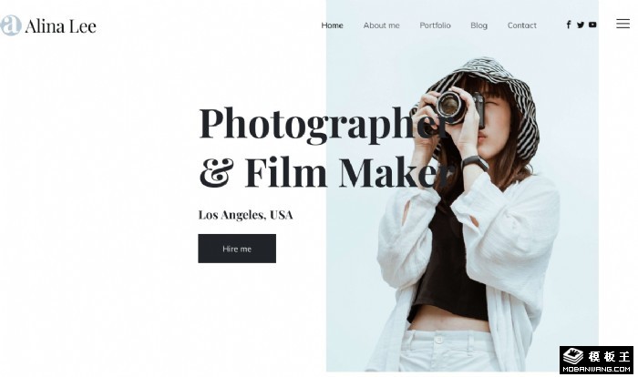 摄影艺术趋势展示网站模板