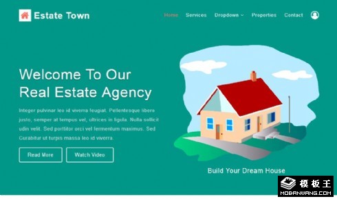 社区房产建设响应式网站模板
