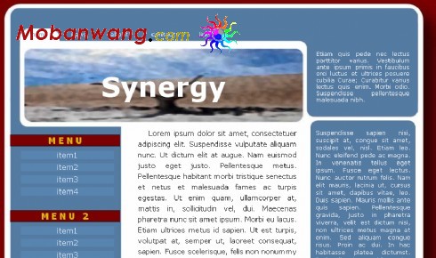 蓝色企业信息导航网页模板