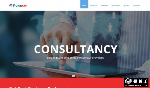 巅峰商务咨询公司响应式网页模板