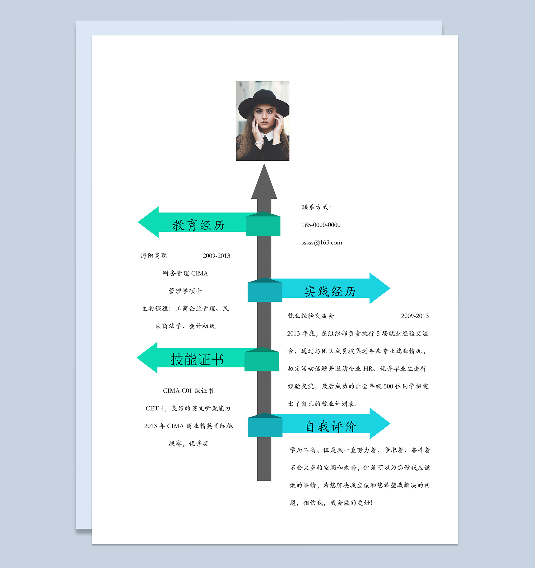 简约通用个人求职简历范本Word模板