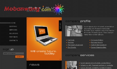 灰色商务企业网站模板