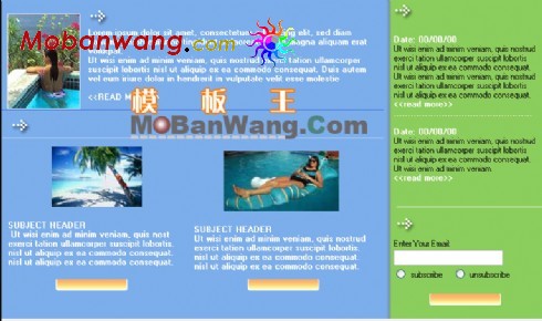 欧美健康水会网页模板