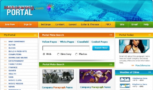 欧美综合门户网站模板