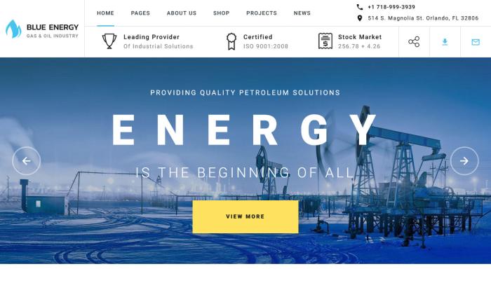 全方位能源工业建设公司网站模板