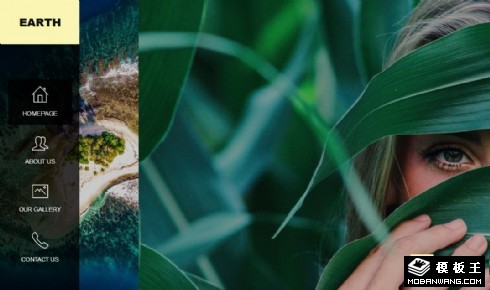 单页面导航左右切换响应式网页模板