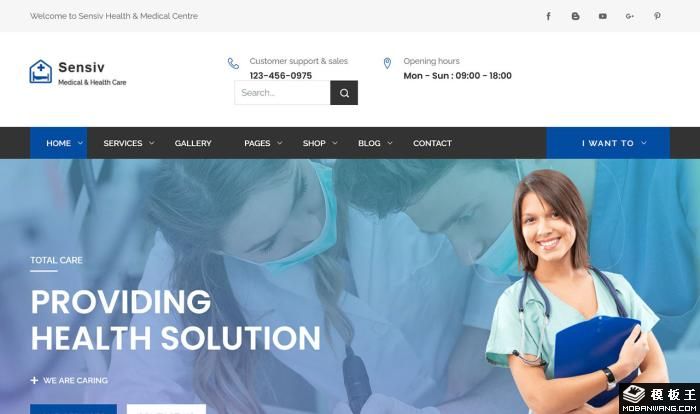 医疗健康中心网站模板