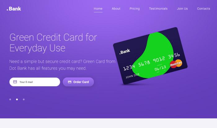 紫色信用卡尊享页面模板