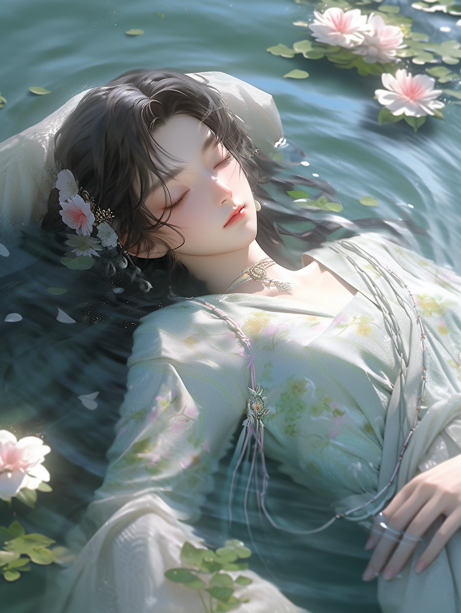 AI绘画国风美人图片