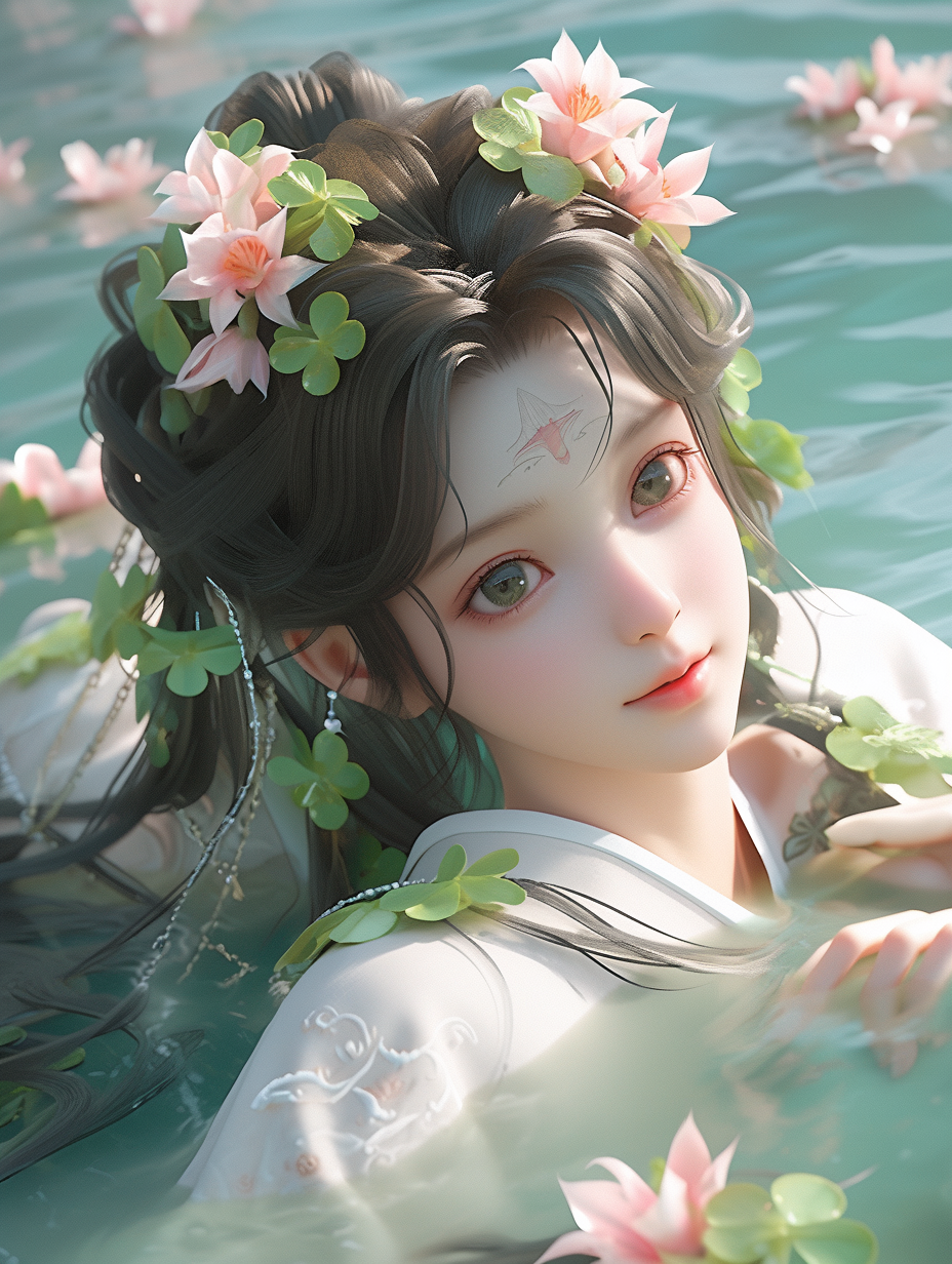 AI绘画国风美人图片