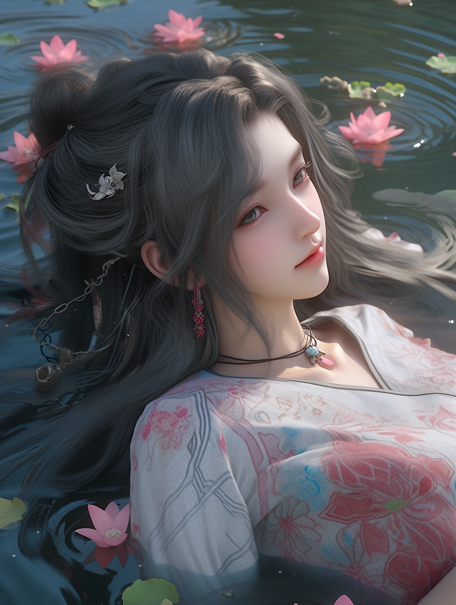 3D可爱国风美人图片免费下载