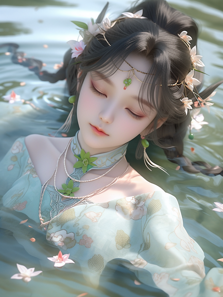 3D可爱国风美人图片免费下载