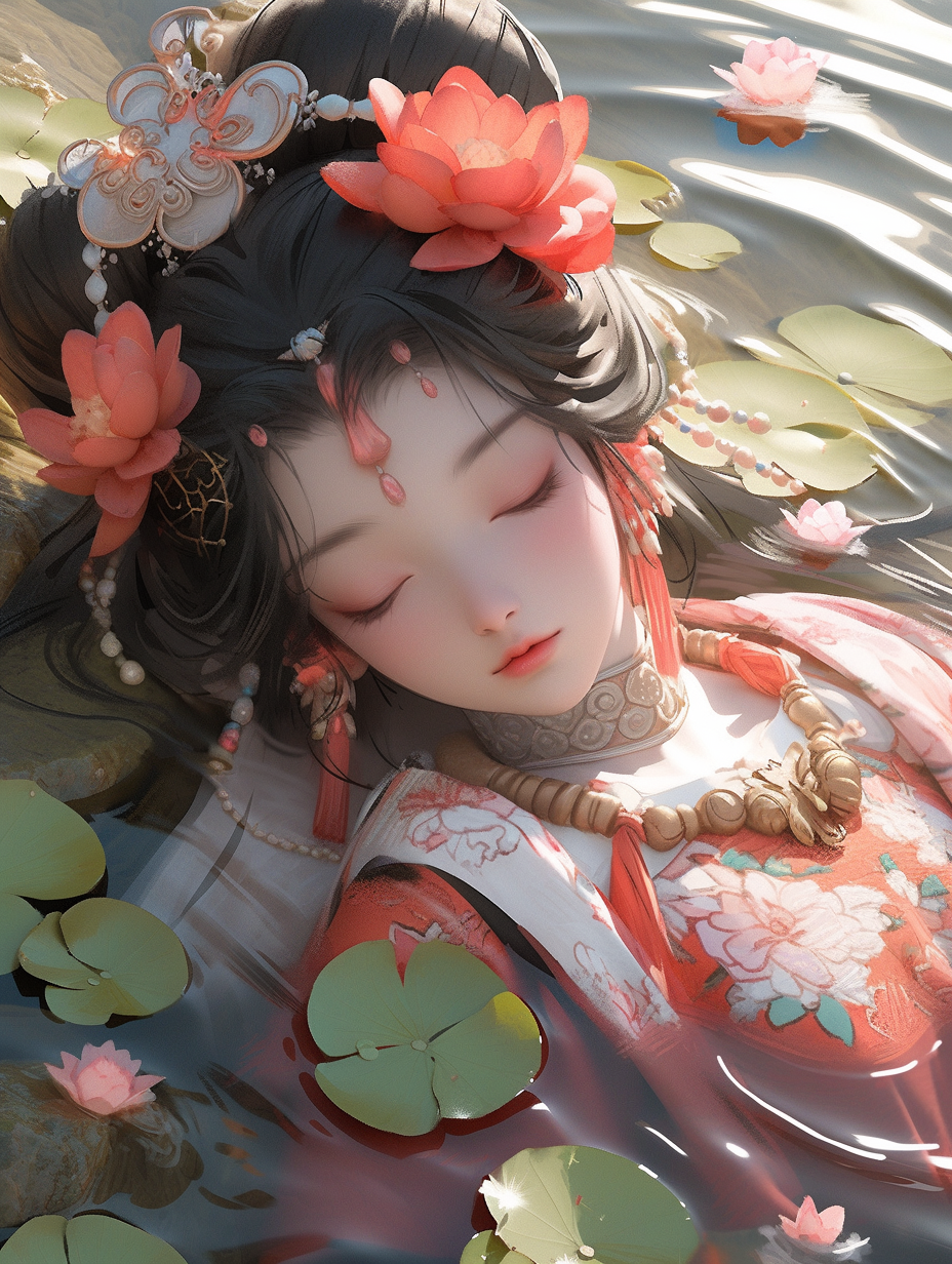 AI绘画国风美人图片