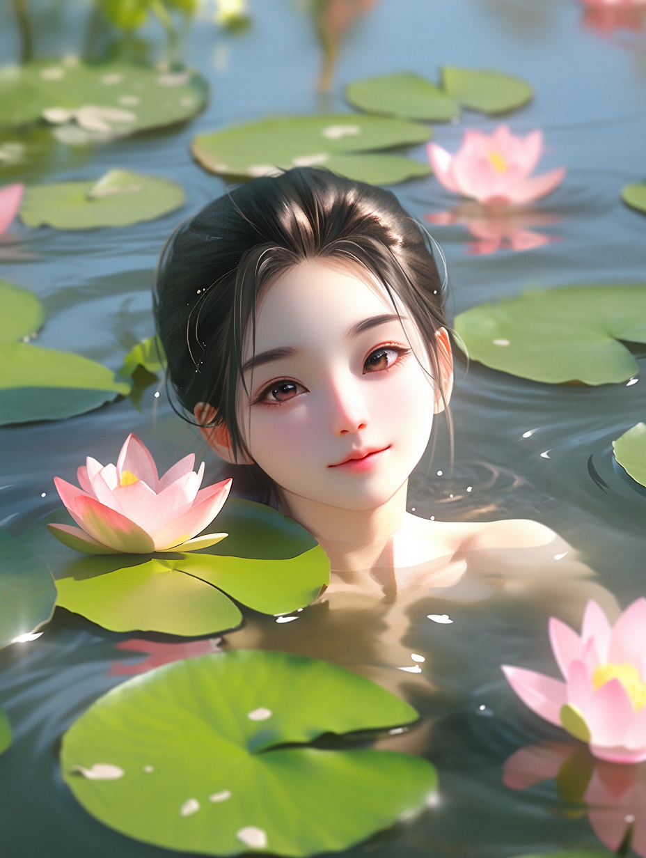 AI绘画国风美人图片