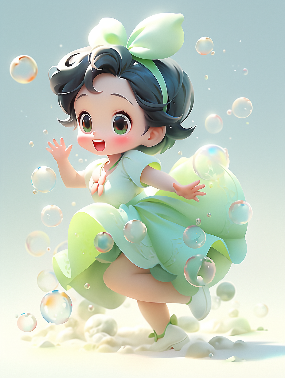 AI生成迪士尼风格小女孩图片免费下载