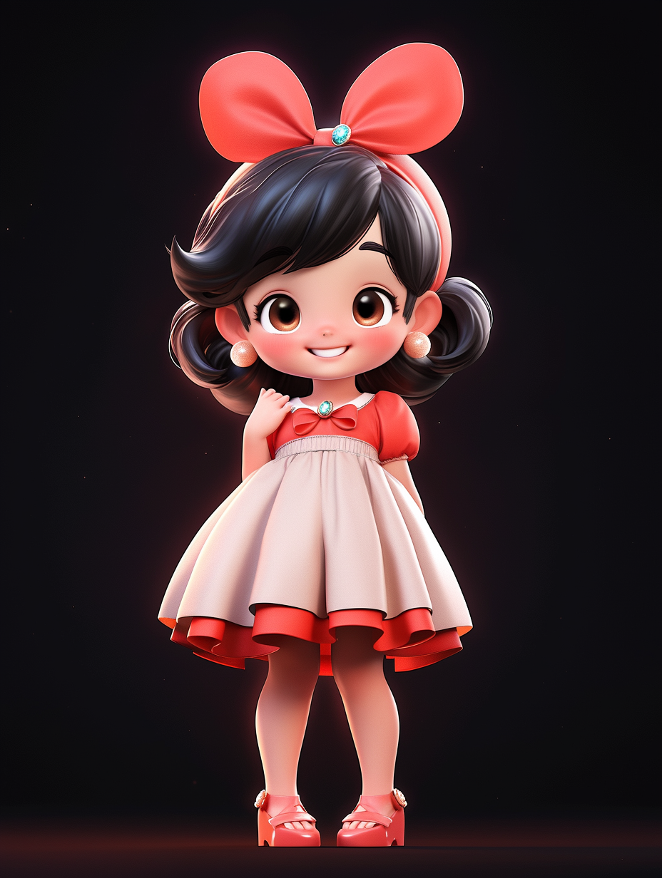 3d迪士尼风格小女孩图片免费下载